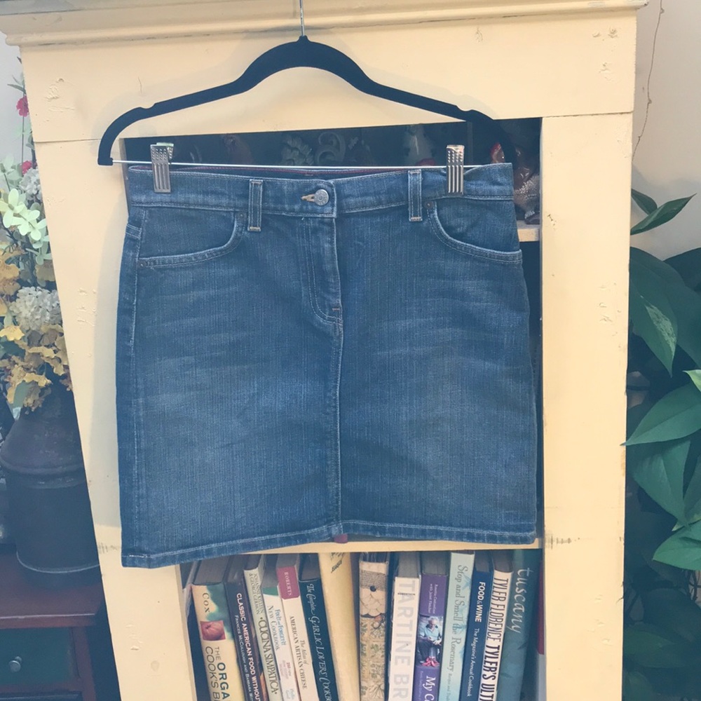 J crew jean skirt